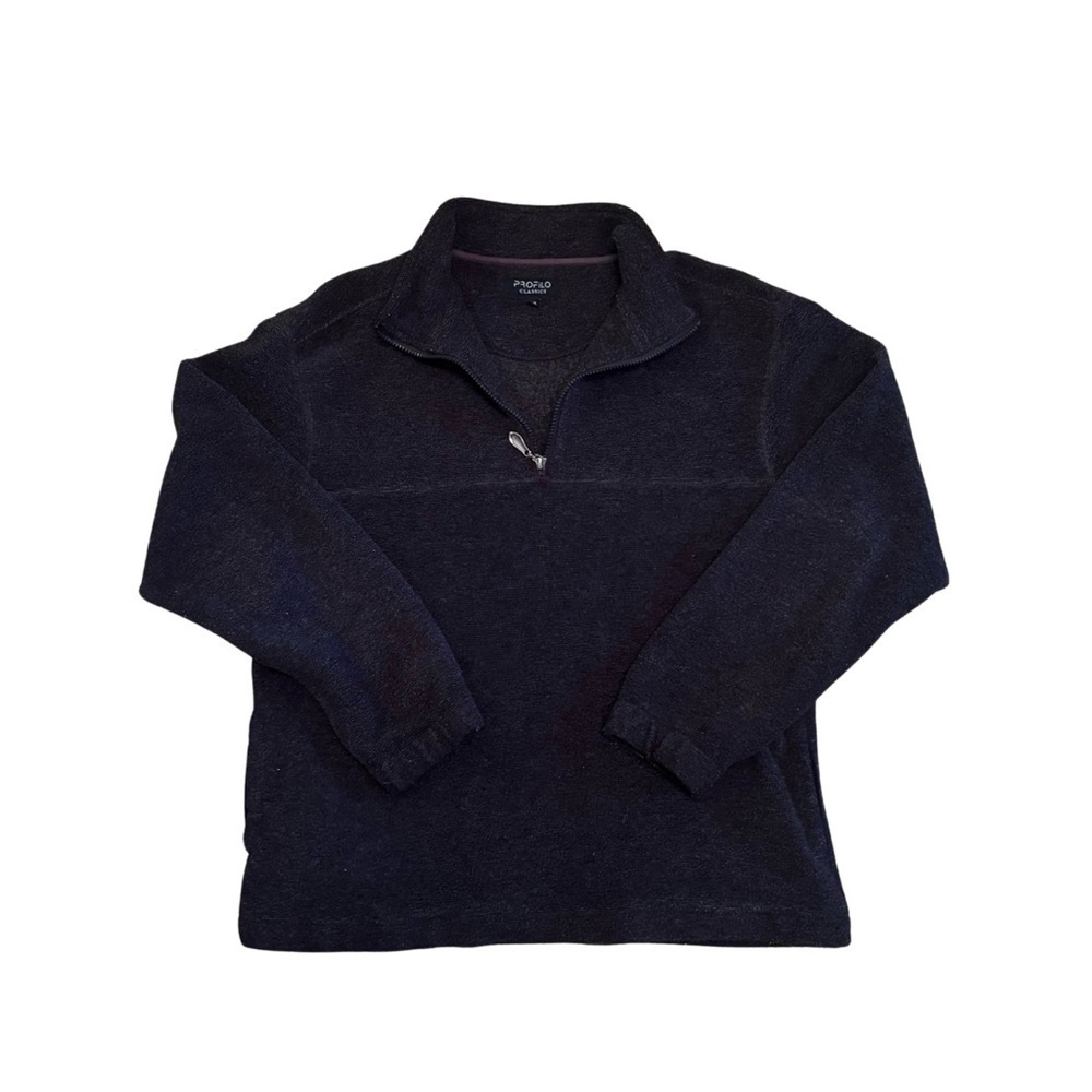 Profilo Charcoal Zip-Up Sweater